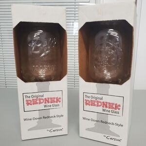 Rednek Wine Glass Set - Clear